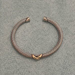 David Yurman Classic Cable Sterling Silver 5mm with Gold